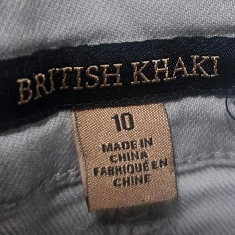 British Khaki Stretch Skinny Jeans Women's Size 10 Light Gray Casual Minimalist